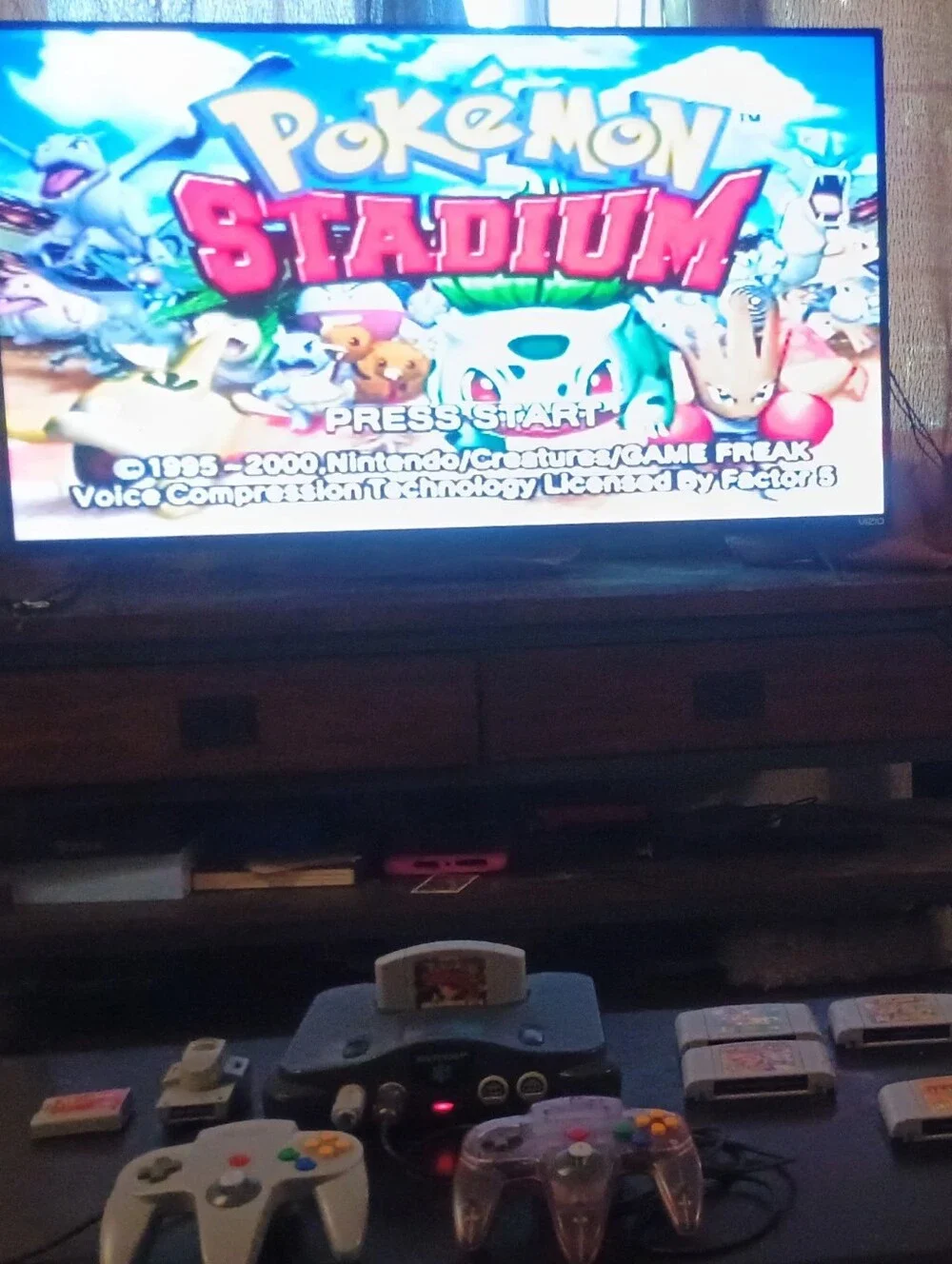 Nintendo N64 Console Bundle 2 Controllers And 7 Games